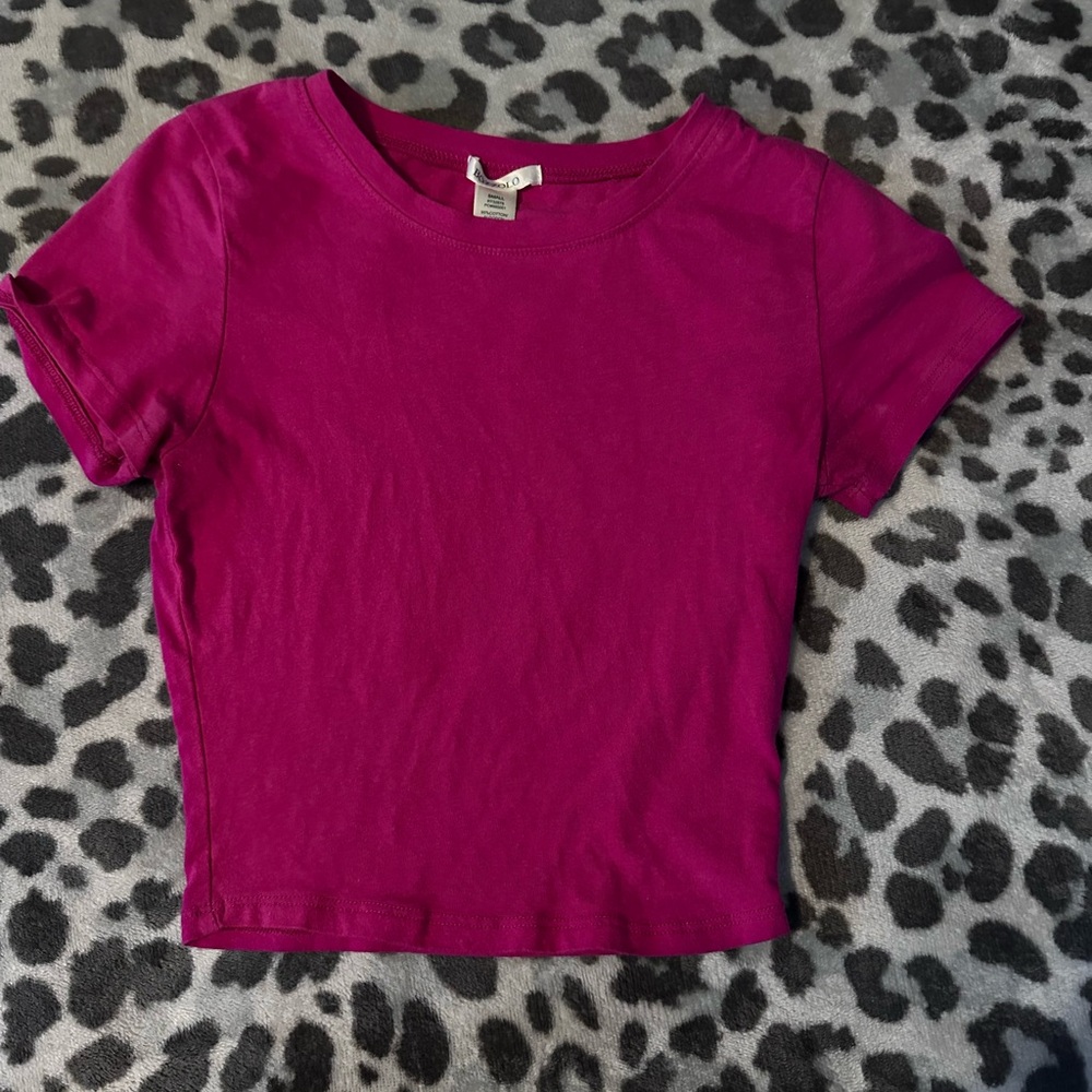 hot pink crop top